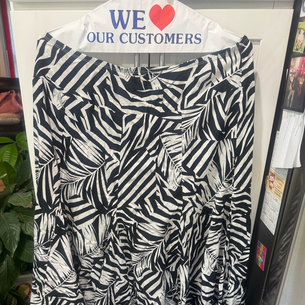Karen Kane Zebra Print Skirt in Black and White